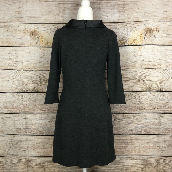 Milly New York Gray Wool Blend Dress w/ Bow Detail - Picture 2 of 8